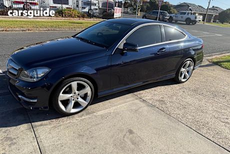 Blue 2014 Mercedes-Benz C180 Coupe