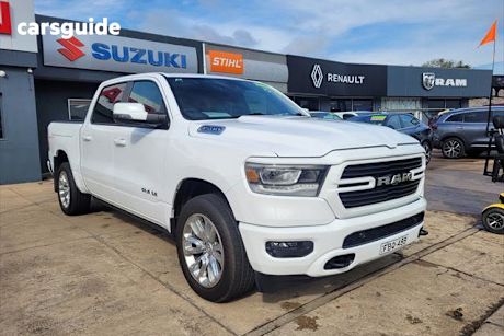 White 2023 Ram 1500 Crew Cab Utility Laramie Sport Rambox Mhev