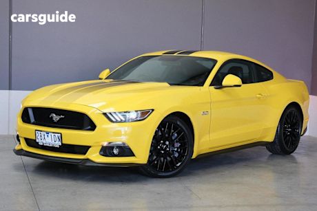Yellow 2017 Ford Mustang Coupe Fastback GT 5.0 V8
