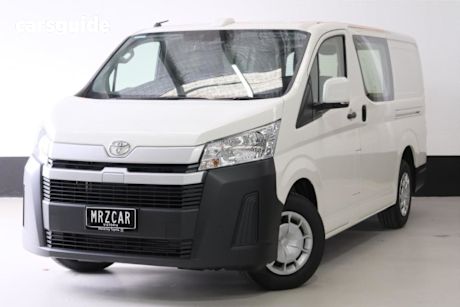 White 2024 Toyota Hiace Van LWB (4 Door Option)