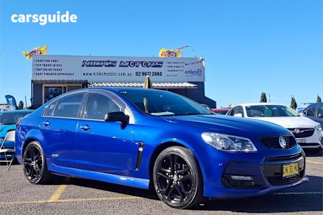 Blue 2016 Holden Commodore Sedan SV6 Black Pack