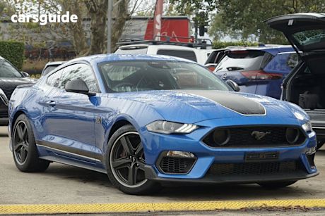 Blue 2021 Ford Mustang Fastback Mach 1