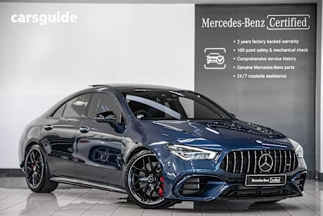 Blue 2022 Mercedes-Benz CLA45 Coupe S 4Matic+