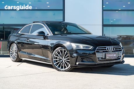 Black 2018 Audi A5 Coupe 45 TFSI S Tronic Quattro Sport