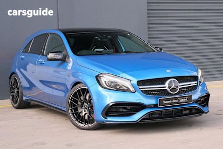 Blue 2016 Mercedes-Benz A45 Hatchback AMG