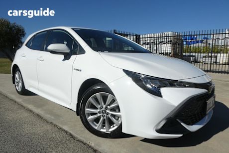 White 2023 Toyota Corolla Hatchback Ascent Sport Hybrid