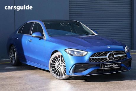 Blue 2022 Mercedes-Benz C300 Sedan Mhev