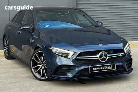 Blue 2020 Mercedes-Benz A35 Sedan 4Matic