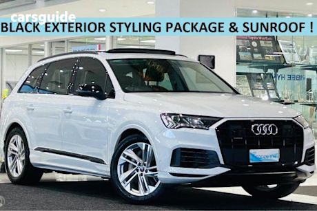 White 2021 Audi Q7 Wagon 45 TDI Quattro Mhev