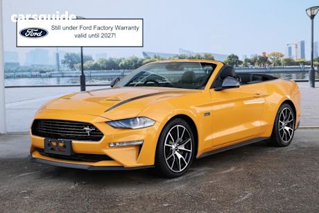 Orange 2022 Ford Mustang Convertible 2.3 Gtdi