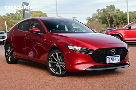 Red 2022 Mazda 3 Hatchback G20E Evolve Mhev Vision