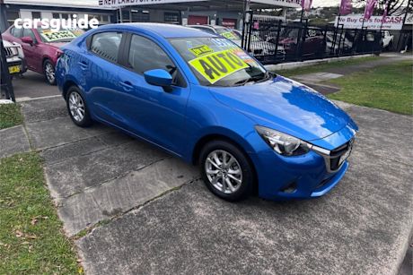 Blue 2015 Mazda 2 Sedan Maxx