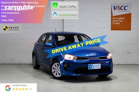 Blue 2022 Kia RIO Hatchback S