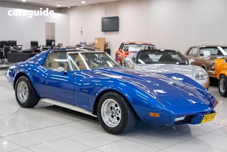 Blue 1975 Chevrolet Corvette Coupe Stingray