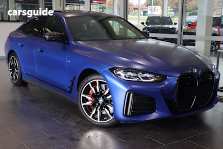 Blue 2024 BMW I4 Coupe M50 Gran Coupe