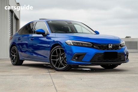 Blue 2022 Honda Civic Hatchback E:hev LX