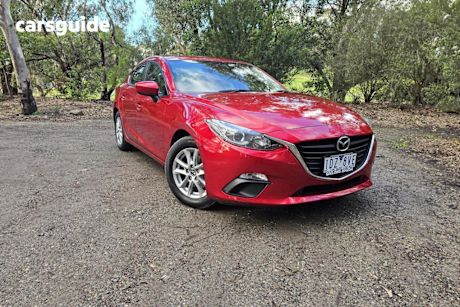 Red 2014 Mazda 3 Sedan Maxx