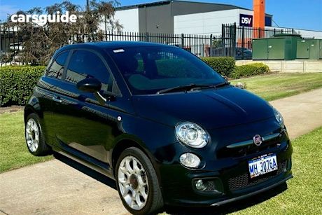 Black 2015 Fiat 500 Hatchback S