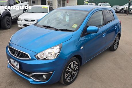 Blue 2016 Mitsubishi Mirage Hatchback LS