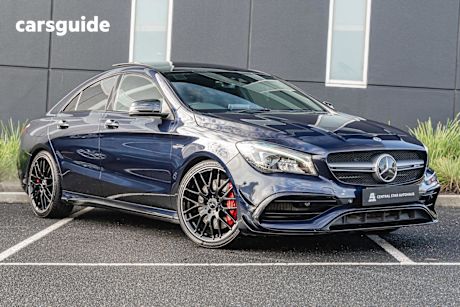 Blue 2017 Mercedes-Benz CLA45 Coupe 4Matic