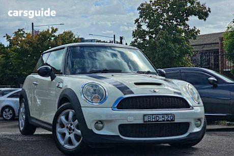 White 2008 Mini Cooper Hatch R56 Cooper S Hatchback 3dr Man 6sp 1.6T