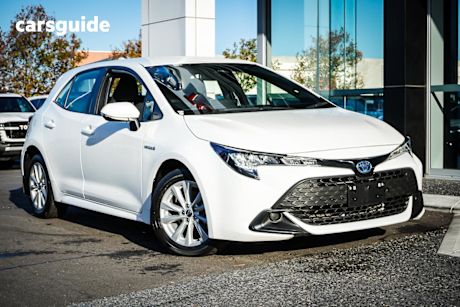 White 2023 Toyota Corolla Hatchback Ascent Sport Hybrid