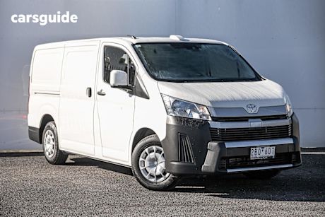 White 2025 Toyota Hiace Van LWB