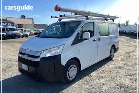 White 2021 Toyota Hiace Van LWB (4 Door Option)