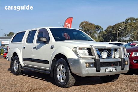 White 2007 Nissan Navara Dual Cab Pick-up ST-X (4X4)
