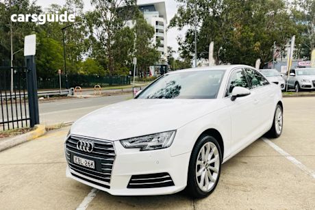 White 2016 Audi A4 Sedan TFSI S TRONIC SPORT Automatic