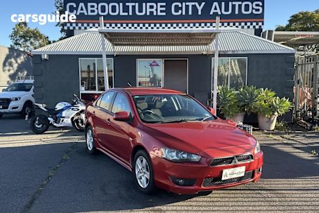 Red 2008 Mitsubishi Lancer Sedan ES