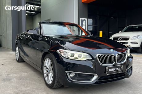 Black 2015 BMW 220I Convertible Luxury Line