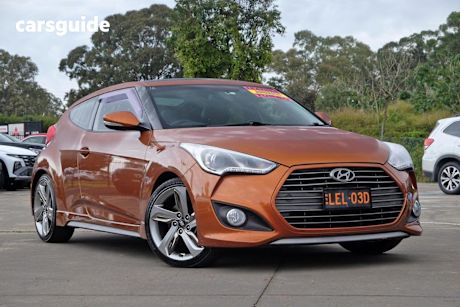 Orange 2012 Hyundai Veloster Coupe SR Turbo