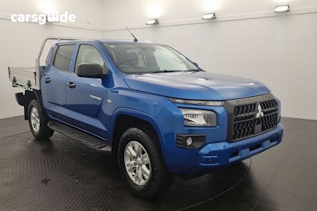 Blue 2025 Mitsubishi Triton Double Cab Chassis Glx+ (4X4)