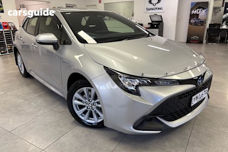 Silver 2024 Toyota Corolla Hatchback Ascent Sport + Conv PK Hybrid