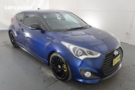 Blue 2016 Hyundai Veloster Coupe Street Turbo Special Edition