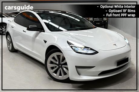 White 2021 Tesla Model 3 Sedan Long Range AWD