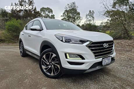 White 2020 Hyundai Tucson Wagon Highlander (awd)