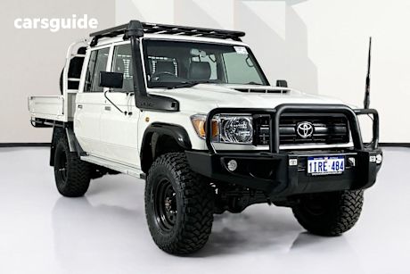 White 2021 Toyota Landcruiser 70 Series Double Cab Chassis Workmate