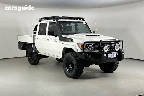 White 2020 Toyota Landcruiser Double Cab Chassis Workmate (4X4)