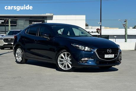 Blue 2017 Mazda 3 Sedan SP25
