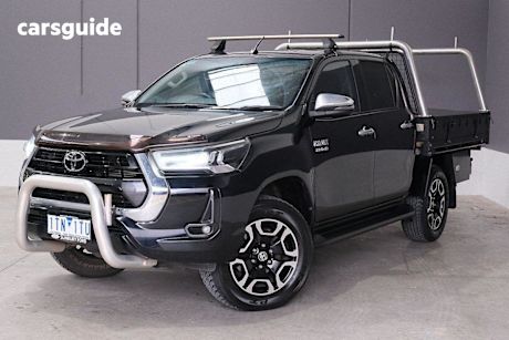 Black 2020 Toyota Hilux Double Cab Chassis SR5 (4X4)