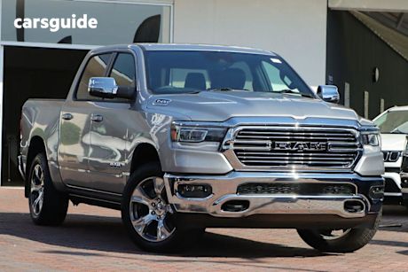 Silver 2023 Ram 1500 Crew Cab Utility Laramie (W/Sunroof) Mhev