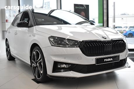 White 2024 Skoda Fabia Hatchback Monte Carlo 110TSI