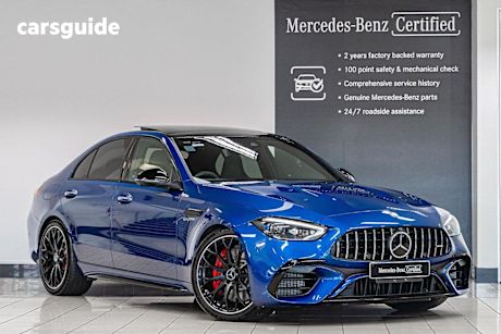 Blue 2024 Mercedes-Benz C63 Sedan S E Performance Mhev