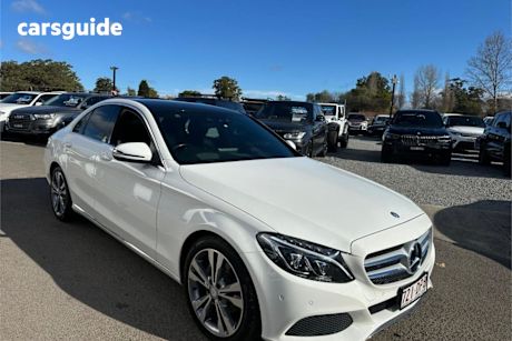 White 2015 Mercedes-Benz C200 Sedan Bluetec