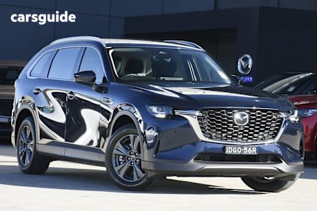 Blue 2024 Mazda CX-80 Wagon G40E Pure