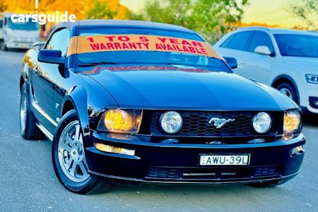 Black 2005 Ford Mustang Convertible