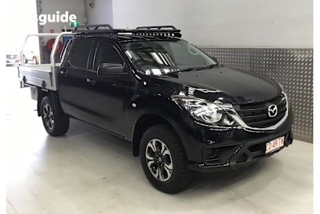 Black 2018 Mazda BT-50 Dual Cab Chassis XT (4X4)