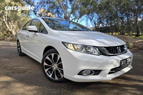 White 2015 Honda Civic Sedan Sport